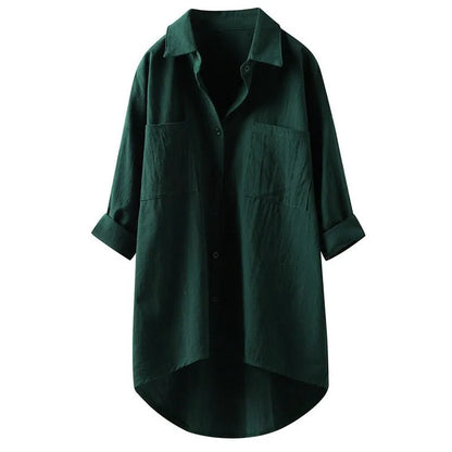 Blouse unie à manches longues