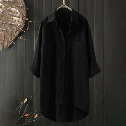 Blouse unie à manches longues